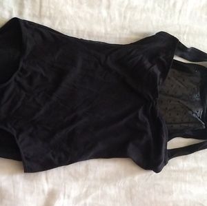 Natalie dot mesh ballet leotard